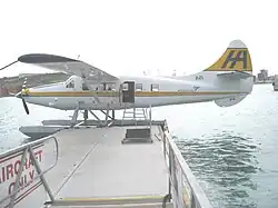 An Single Otter of Harbour Air in the harbour at Valletta