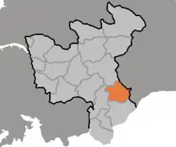 Map of North Hwanghae showing the location of Tosan