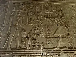Relief on the walls of the temple