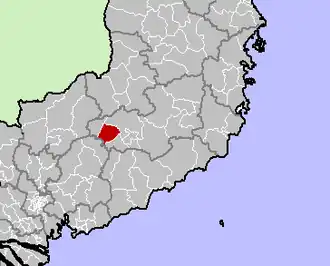 Location in Lâm Đồng province
