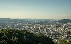 Daejeon Metropolitan City in Korea, view from Bomunsan Fortress