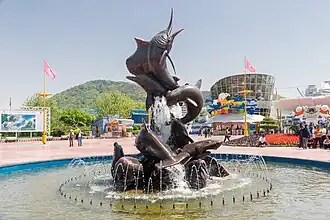 Sculpture of Swordfish in Dalian