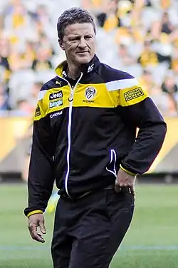 Damien Hardwick coaching Richmond in 2017