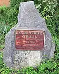 Daniel Boone trail marker on Forge Creek Road (Hwy 167), Mountain City