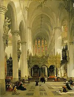 Interior of Saint-Gommaire by David Roberts