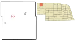 Location of Whitney, Nebraska
