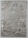 Silver plaquette of the Resurrection of Christ, also in the collection of the Rijksmuseum
