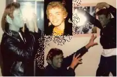 Composite of primary members: Scott &quot;Scotty&quot; Boman plays Pan (left), John Butterfield kneels before Robin Corley, (bottom center) Rob Vansile abstains from the Namtons Costume (upper center)