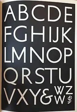 Sans-serif capital alphabet