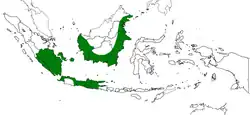 The greatest extent of Demak Sultanate during Trenggana's reign.