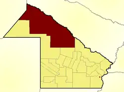 Location of General Güemes Department within Chaco Province