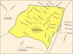 Detailed map of Elmwood Place