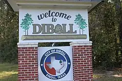 Diboll welcome sign