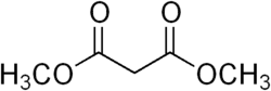 Skeletal formula of dimethyl malonate