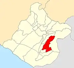 Location of Pachía in the Tacna Province