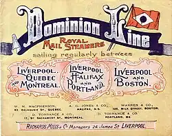 Dominion Line, 1890s
