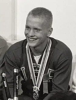 Don Schollander, winner of the 4 × 200-metre freestyle relay.