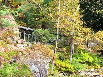 Dragon Rock studio overlooking the quarry pond