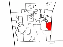 Location of Durham Township in Washington County