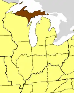 Location of the Diocese of Northern Michigan