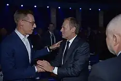 Tusk with Alexander Stubb in 2018