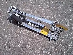 Folded Razor scooter