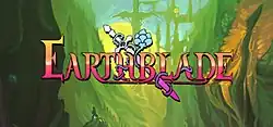 A jungle-themed background, with the game's logo in front of it