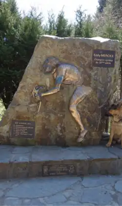 Statue of Eddy Merckx in Stavelot, Belgium