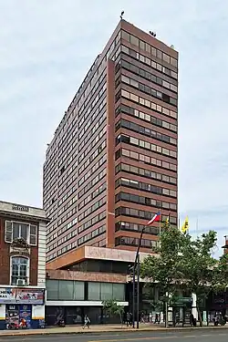 Building hosting the Embassy in Santiago