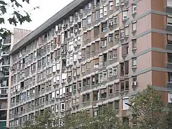 Building in the neighbourhood of La Sagrera, work dated 1965 by the architect Oriol Bohigas