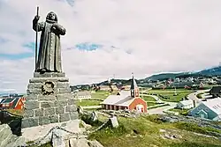 The statue of Hans Egede, 1921, at Nuuk, Greenland