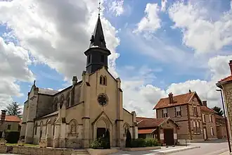 The church and town hall in Lisse-en-Champagne