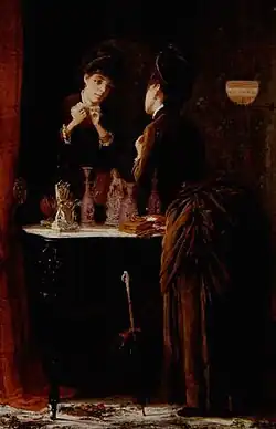 Elegant Southern Lady Preparing for an Afternoon Call, 1886