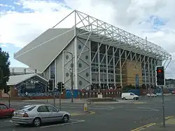 East Stand exterior and club shop prior to its redevelopment