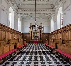 The chapel looking towards the altar