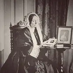 The dowager Empress Amélie of Brazil in 1861