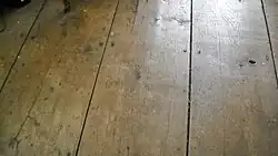 Original 16" wide quarter-sawn oak flooring