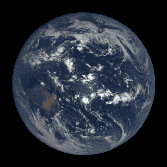 Image 26Satellite time lapse imagery of Earth's rotation showing axis tilt (from Earth)