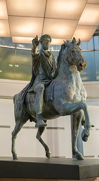 Original statue of Marcus Aurelius in the Capitoline Museums