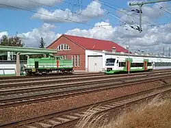 Engine 20 Lisa and RS1 in Betriebswerk Erfurt Ost