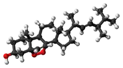 Ball-and-stick model of ergosterol peroxide