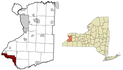 Location of Cattaraugus Reservation in New York