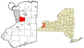 Location in Erie County and the state of New York