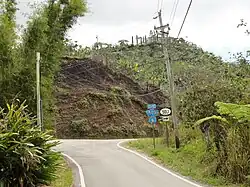 PR-503 southbound where PR-505 has its northern terminus, in Barrio San Patricio