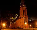 Eslöv church at night