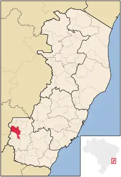 Location in Espírito Santo state