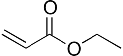 Skeletal structure of ethyl acrylate