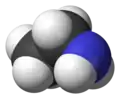 Spacefill model of ethylamine