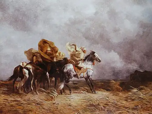 Coup de vent sur les plaines d'alfa [Gust of Wind on the Plains of Alfa], 1864