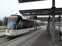 One of the 88 Flexity 2 trams ordered by De Lijn.
